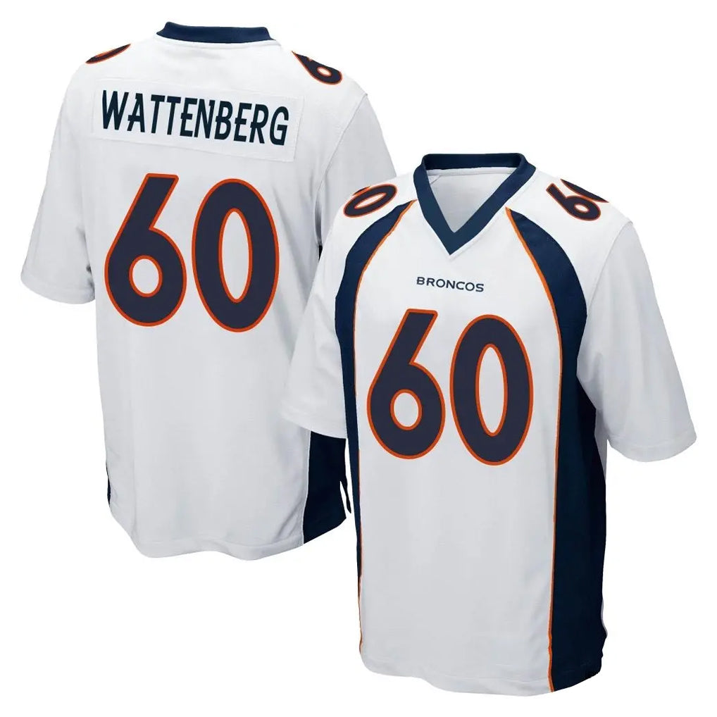D.Broncos #60 Luke Wattenberg Player White Game Ndoa Stitched Jerseys