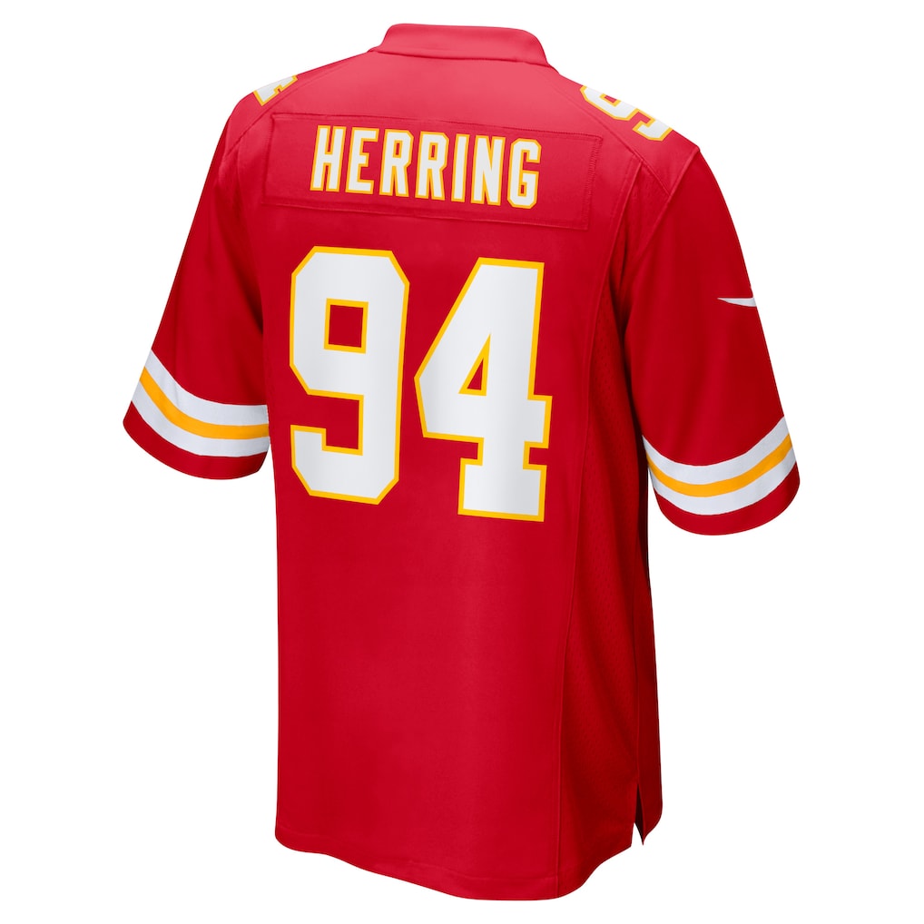 Ndoa KC.Chiefs #94 Malik Herring Red Team Game Player Jersey