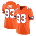 D.Broncos #93 D.J. Jones Player Orange Limited Alternate Vapor F.U.S.E. Throwback Game Ndoa Stitched Jerseys