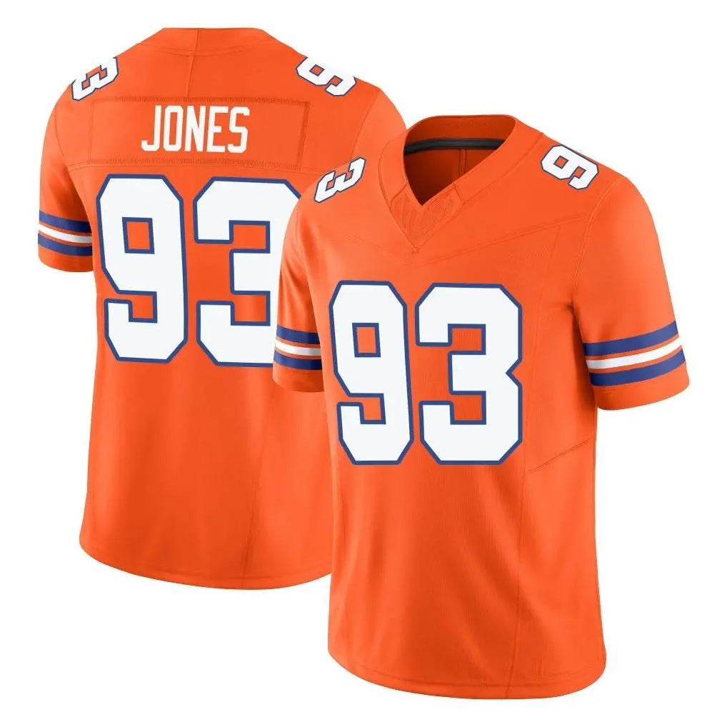 D.Broncos #93 D.J. Jones Player Orange Limited Alternate Vapor F.U.S.E. Throwback Game Ndoa Stitched Jerseys