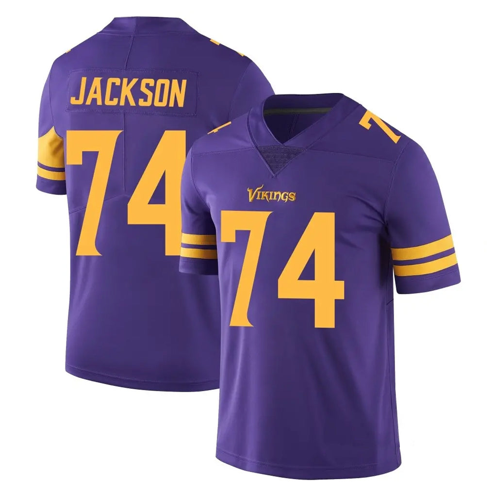 MN.Vikings #74 Donovan Jackson Player Purple Limited Color Rush Home Game Ndoa Stitched Jerseys