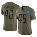 D.Lions #46 Jack Campbell Player Olive Salute To Service Limited Ndoa Stitched Jerseys