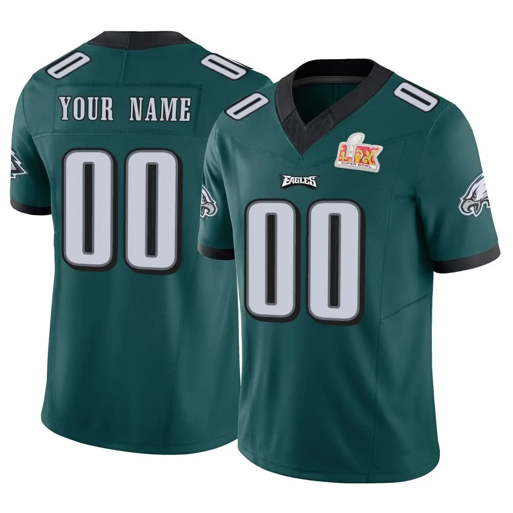 Custom P.Eagles Team Color Green Limited Vapor F.U.S.E. Super Bowl LIX Home Game Any Name & Numbers Ndoa Stitched Jerseys