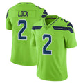 S.Seahawks #2 Drew Lock Player Green Limited Color Rush Home Game Ndoa Stitched Jerseys
