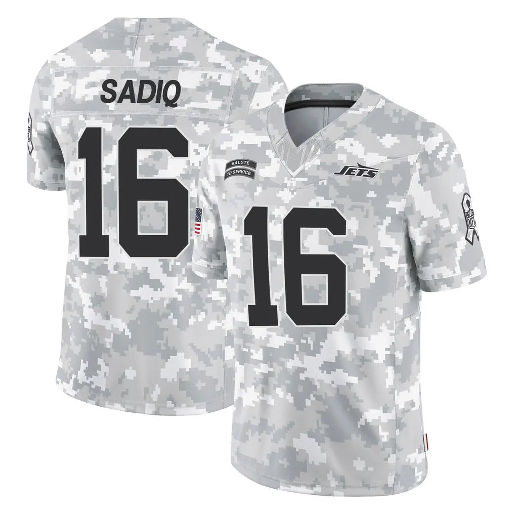 NY.Jets #16 Kenyon Sadiq Player Arctic Camo Salute to Service Limited Game Ndoa Stitched Jerseys