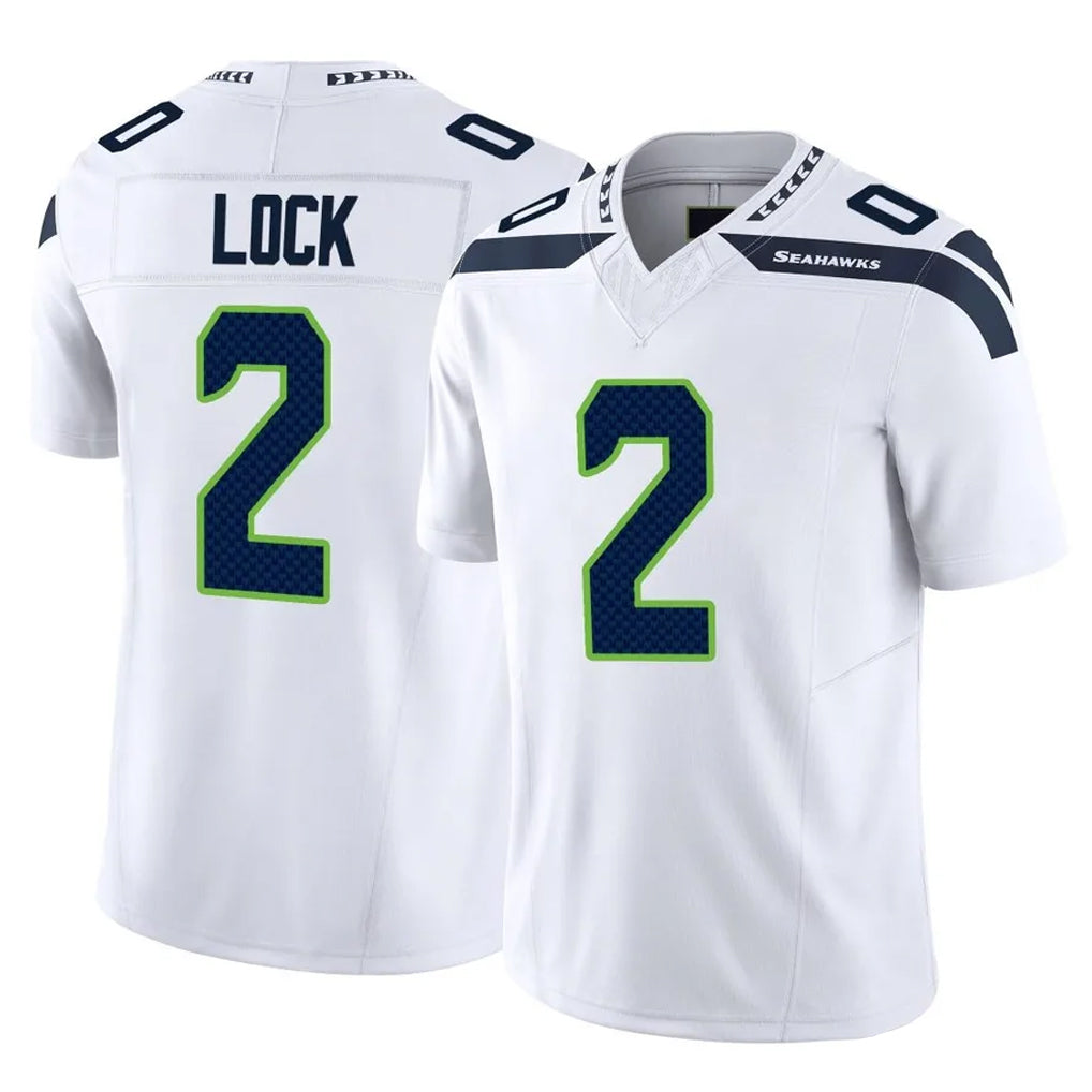 S.Seahawks #2 Drew Lock Player White Limited Vapor F.U.S.E. Home Game Ndoa Stitched Jerseys