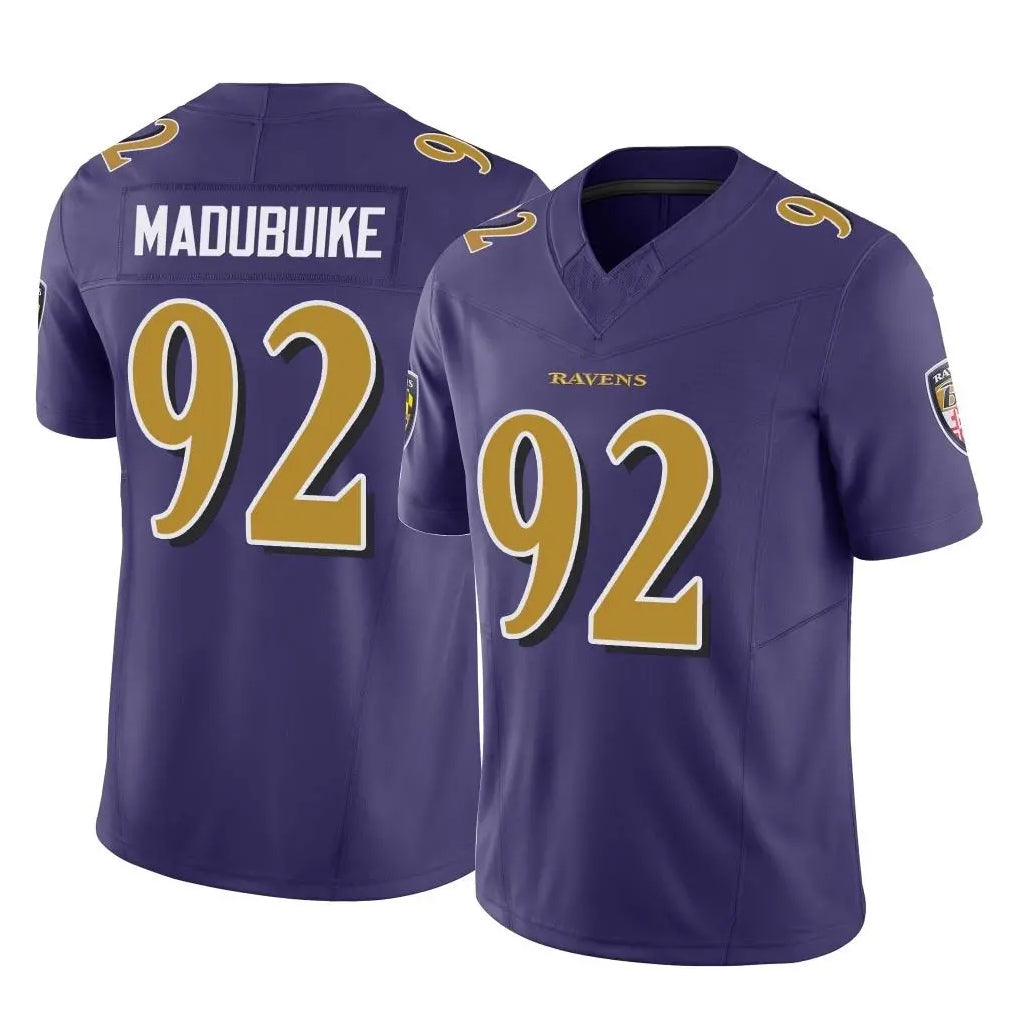 B.Ravens #92 Nnamdi Madubuike Player Purple Vapor F.U.S.E. Limited Ndoa Stitched Jerseys