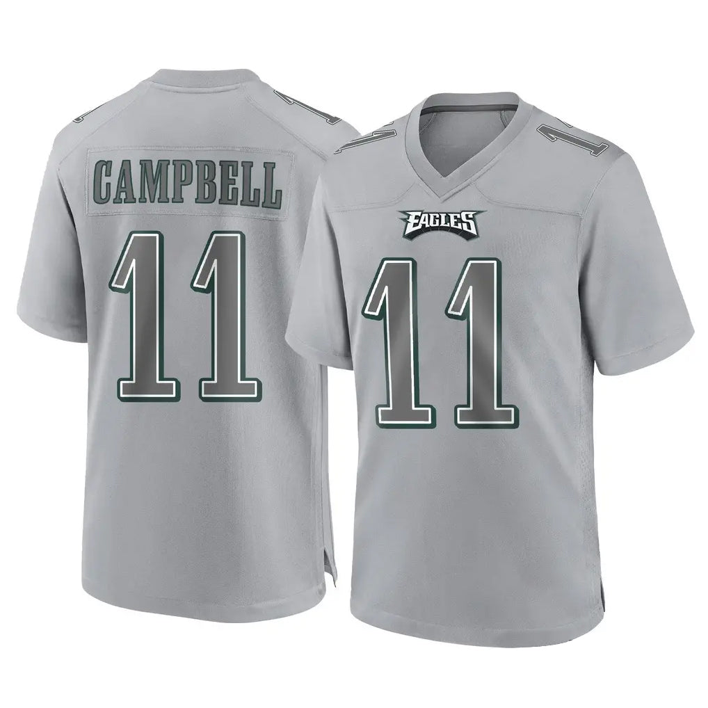 P.Eagles #11 Jihaad Campbell Player Gray Atmosphere Fashion Home Game Ndoa Stitched Jerseys