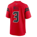 Ndoa H.Texans #3 Tank Dell Red Alternate Game Jersey