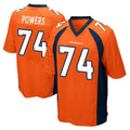 D.Broncos #74 Ben Powers Player Orange Color Home Game Ndoa Stitched Jerseys