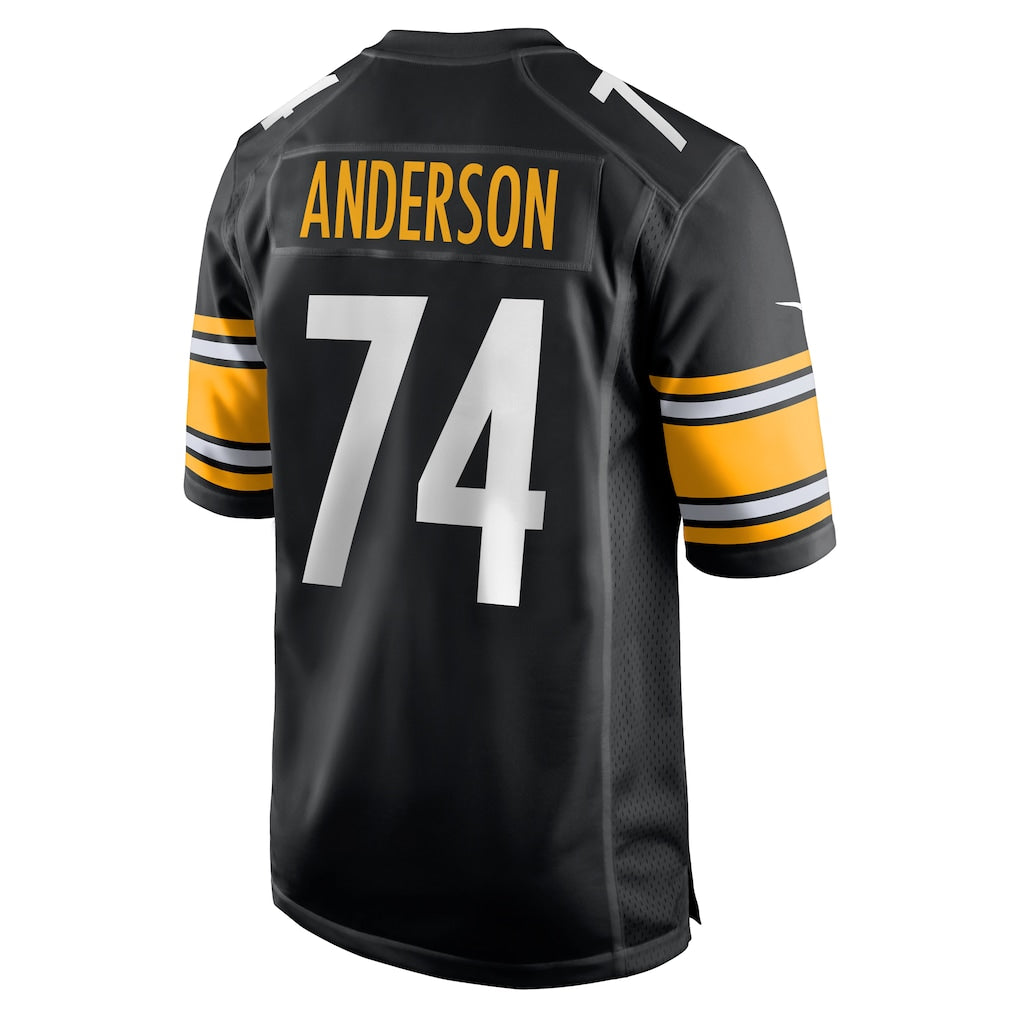Ndoa P.Steelers #74 Spencer Anderson Black Game Jersey