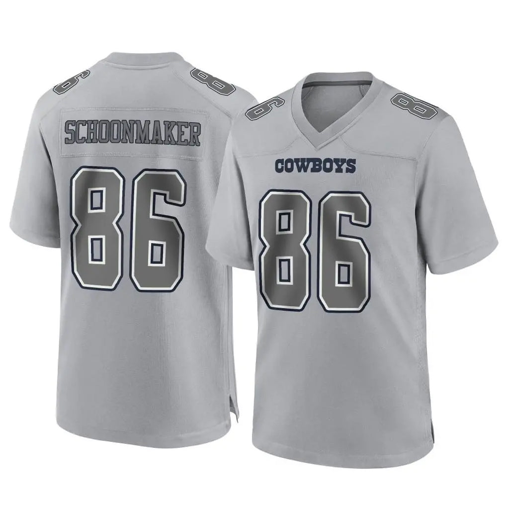 D.Cowboys #86 Luke Schoonmaker Player Gray Atmosphere Fashion Home Game Ndoa Stitched Jerseys
