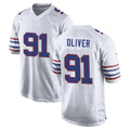 B.Bills #91 Ed Oliver Player White Alternate Game Ndoa Stitched Jerseys