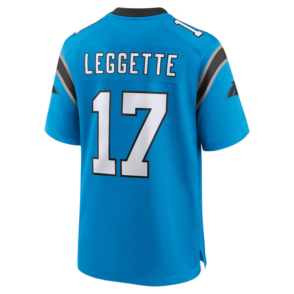 C.Panthers #17 Xavier Legette Player Blue Home Game Ndoa Stitched Jerseys