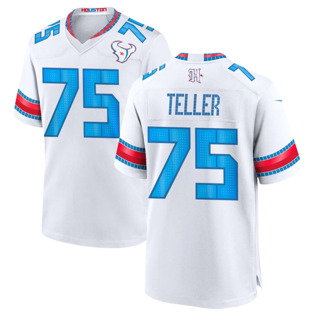 H.Texans #75 Wyatt Teller Player Whtie 2026 Rivalries Vapor Home Game Ndoa Stitched jerseys