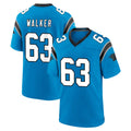 C.Panthers #63 Rasheed Walker Player Blue Home Game Ndoa Stitched Jerseys