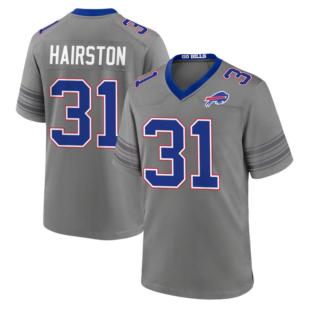 B.Bills #31 Maxwell Hairston Player Gray Nickel City Home Game Stitched Jerseys