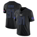 B.Bills #91 Ed Oliver Player Black Impact Limited Home Game Ndoa Stitched Jerseys