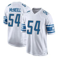 D.Lions #54 Alim McNeill Player White Home Game Ndoa Stitched Jerseys