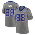 B.Bills #88 Dawson Knox Player Gray Nickel City Home Game Stitched Jerseys