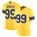 LA.Rams #99 Aaron Donald Player Gold Limited Classic Sol Vapor F.U.S.E.Home Game Ndoa Stitched Jerseys