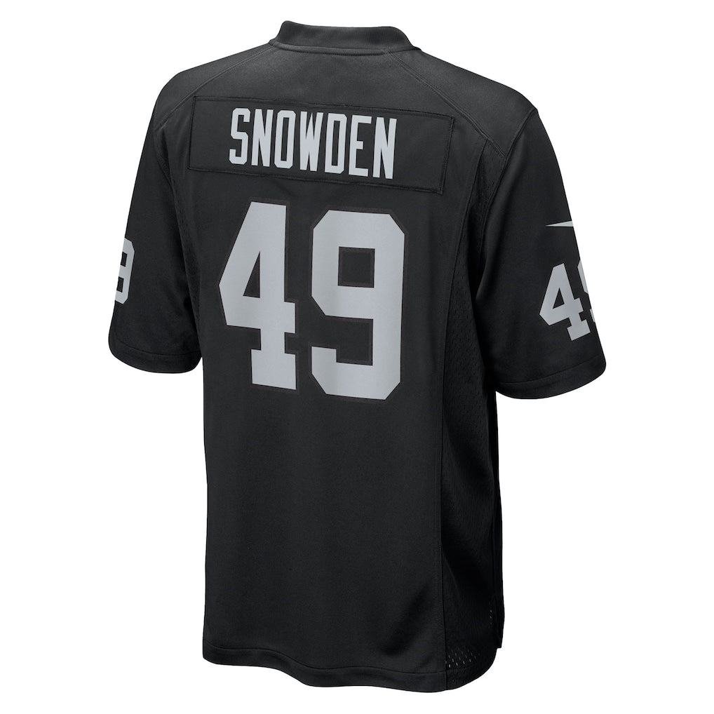 Ndoa LV.Raiders #49 Charles Snowden Black Team Game Jersey