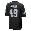 Ndoa LV.Raiders #49 Charles Snowden Black Team Game Jersey