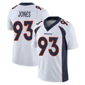 D.Broncos #93 D.J. Jones Player White Vapor Untouchable Limited Home Game Ndoa Stitched Jerseys