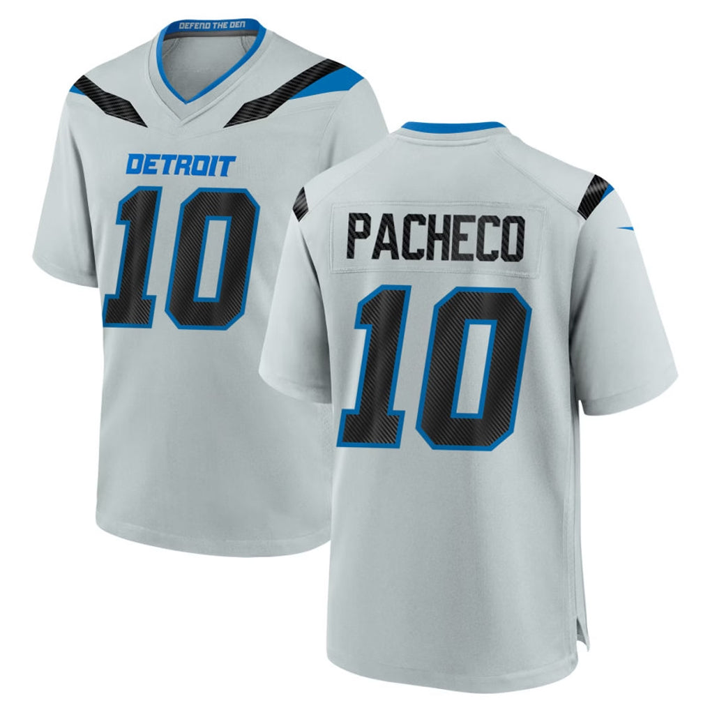 D.Lions #10 Isiah Pacheco Player Silver 2026 Rivalries Collection Home Game Ndoa Stitched Jerseys