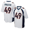 D.Broncos #49 Alex Singleton Player White Game Ndoa Stitched Jerseys