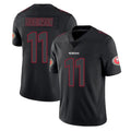 SF.49ers #11 Demarcus Robinson Player Black Impact Limited Home Game Ndoa Stitched Jerseys
