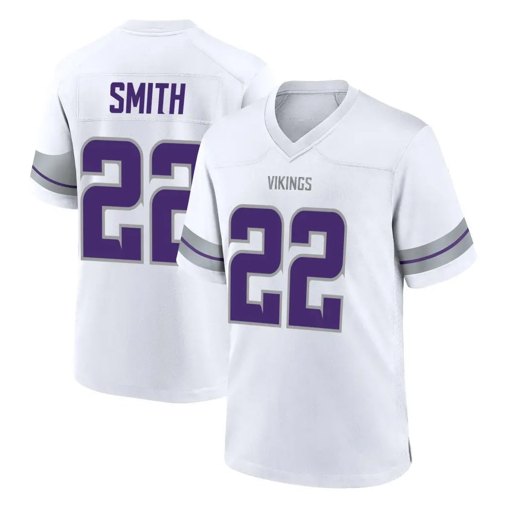 MN.Vikings #22 Harrison Smith Player White Alternate Home Game Ndoa Stitched Jerseys