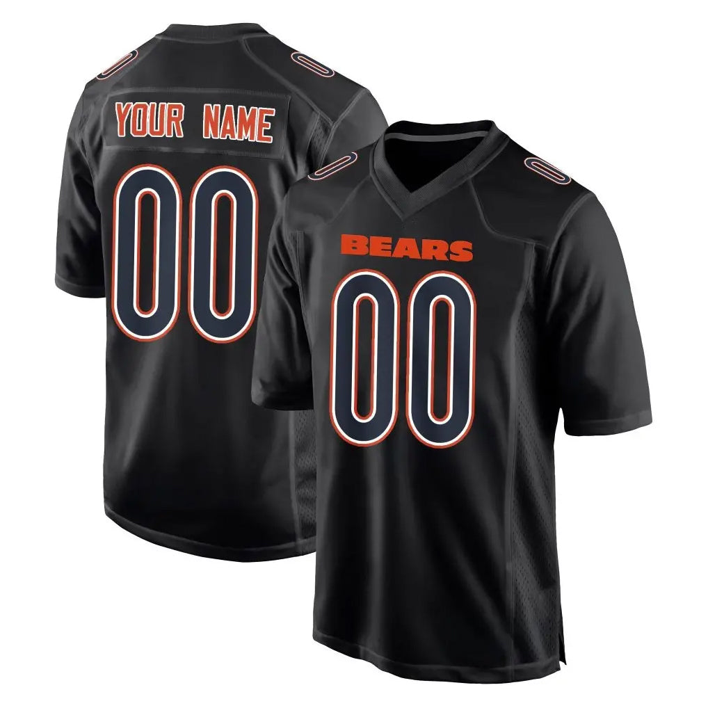 Custom C.Bears Carbon Black Fashion Game Any Name & Numbers Ndoa Stitched Jerseys