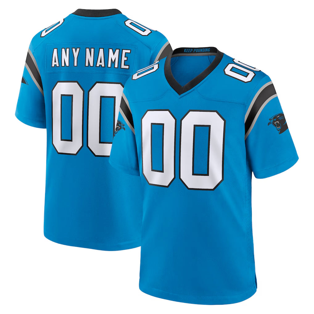 Custom C.Panthers Blue Home Game Any Name & Numbers Ndoa Stitched Jerseys