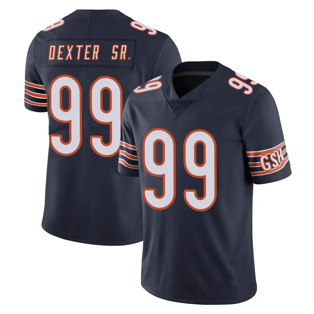C.Bears #99 Gervon Dexter Sr. Player Navy Vapor Untouchable Limited Home Game Ndoa Stitched Jerseys
