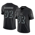 B.Ravens #92 Nnamdi Madubuike Player Black REFLECTIVE Limited Ndoa Stitched Jerseys