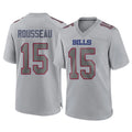 B.Bills #15 Greg Rousseau Player Gray Home Game Ndoa Stitched Jerseys