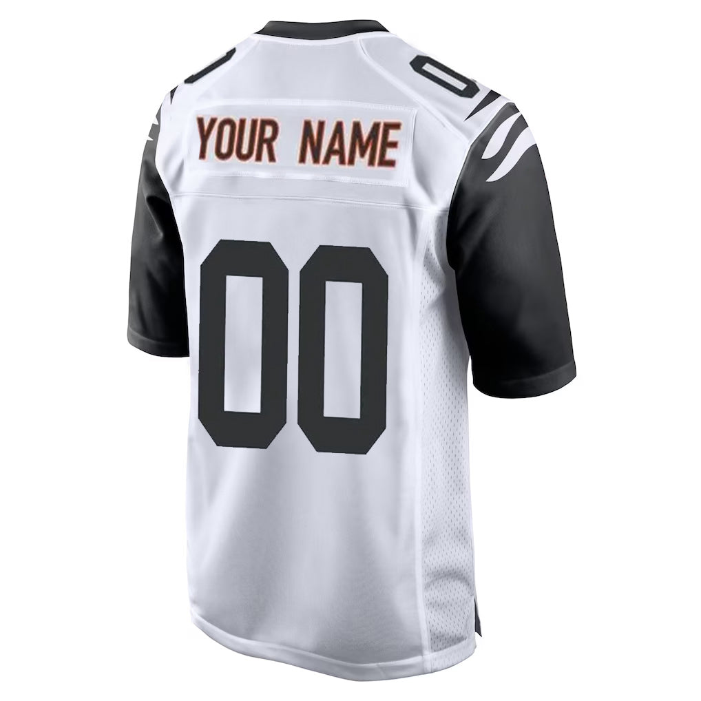 Custom C.Bengals White Alternate Home Game Any Name & Numbers Ndoa Stitched Jerseys