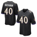 B.Ravens #40 Teddye Buchanan Player Black Home Game Ndoa Stitched Jerseys