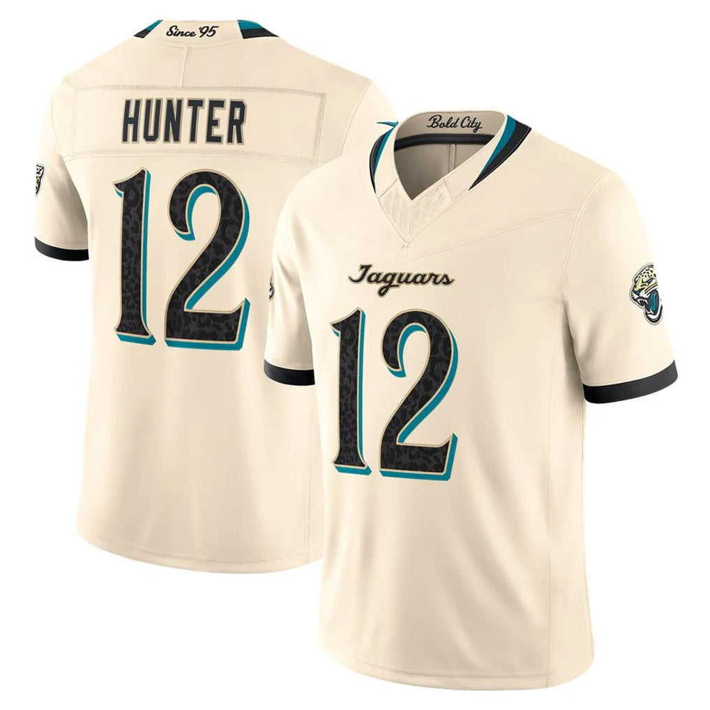 J.Jaguars #12 Travis Hunter Player Natural Limited 2026 Rivalries Collection Game Ndoa Stitched Jerseys
