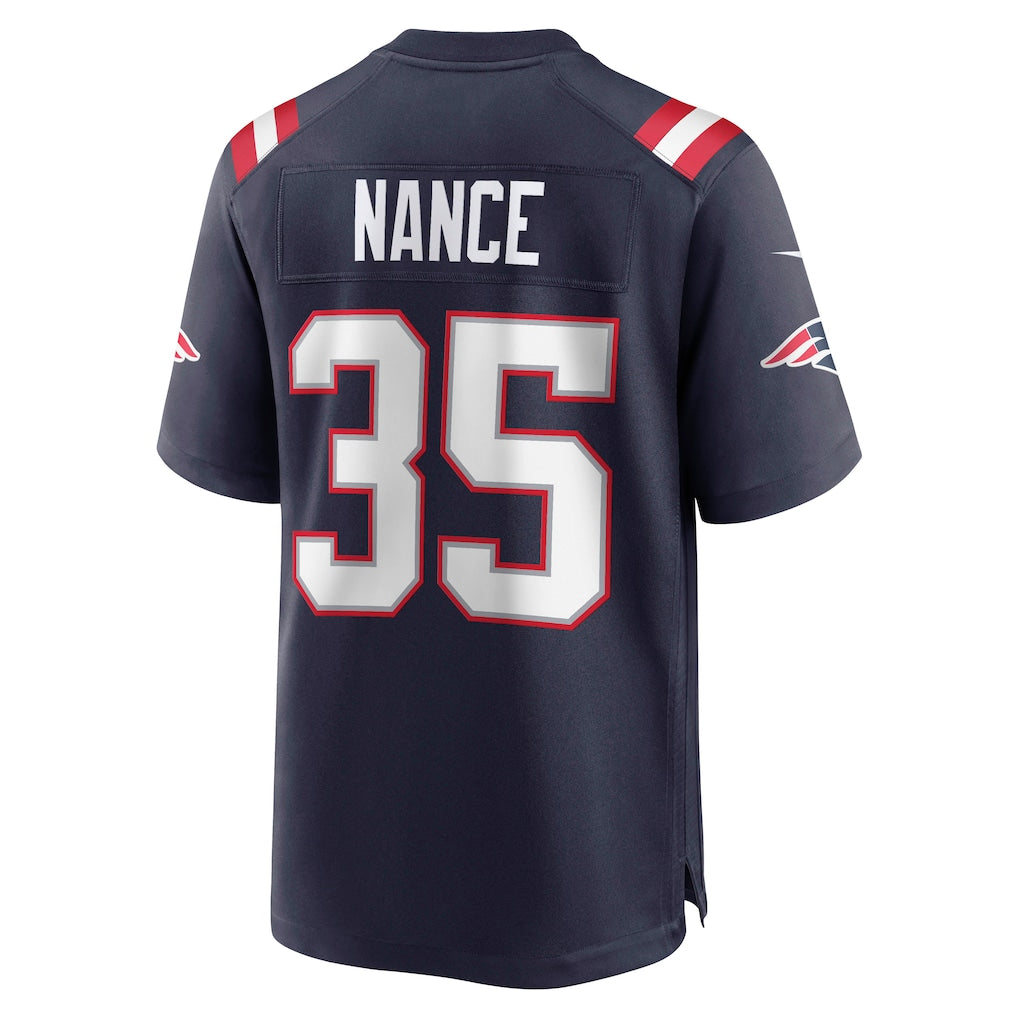 Ndoa NE.Patriots #35 Jim Nance Navy Retired Player Jersey