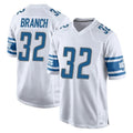 D.Lions #32 Brian Branch Player White Home Game Ndoa Stitched Jerseys