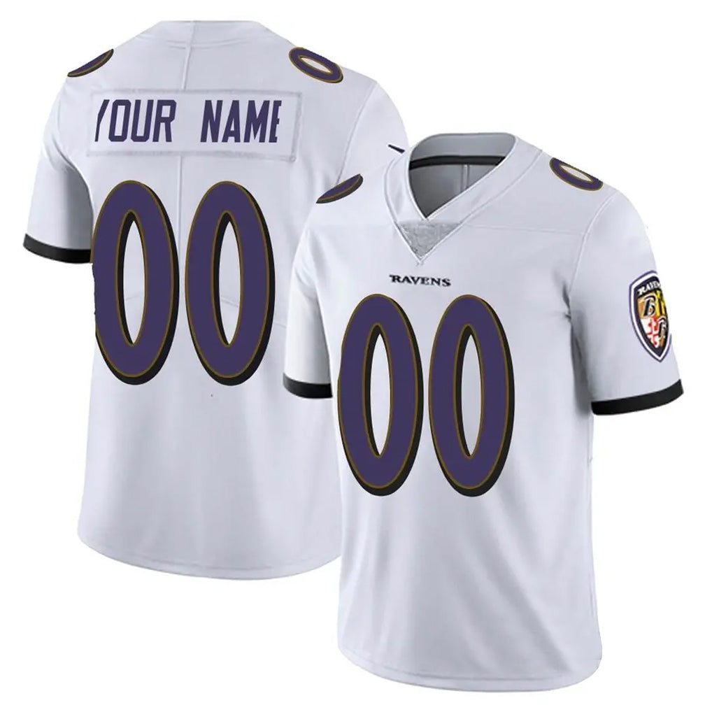 Custom B.Ravens White Vapor Untouchable Game Any Name & Numbers Ndoa Stitched Jerseys