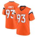 D.Broncos #93 D.J. Jones Player Orange Home Game Ndoa Stitched Jerseys