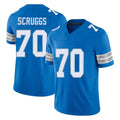 D.Lions #70 Juice Scruggs Player Blue Limited Vapor F.U.S.E. Alternate Home Game Ndoa Stitched Jerseys