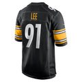 Ndoa P.Steelers #91 Logan Lee Black Game Jersey