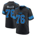 D.Lions #76 Blake Miller Player Black Alternate Home Game Ndoa Stitched Jerseys