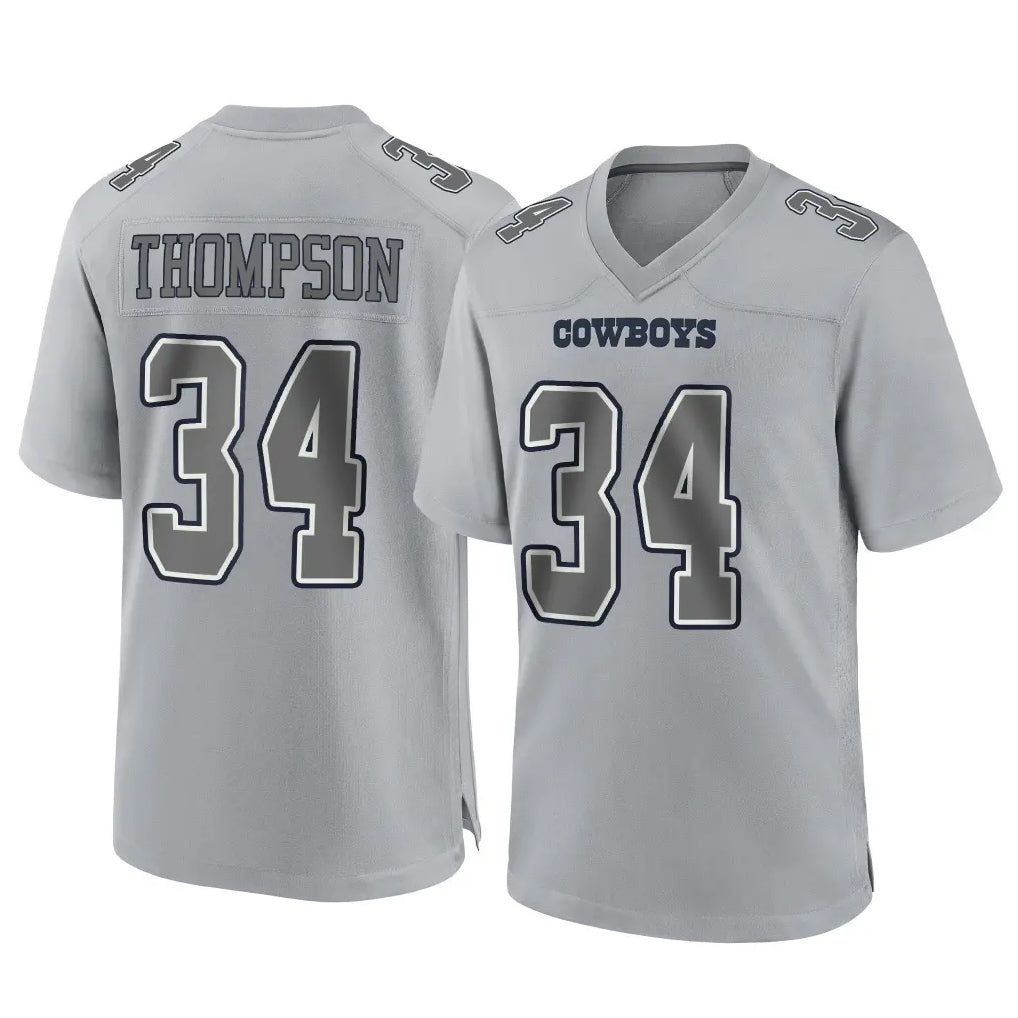 D.Cowboys #34 Jalen Thompson Player Gray Atmosphere Fashion Home Game Ndoa Stitched Jerseys