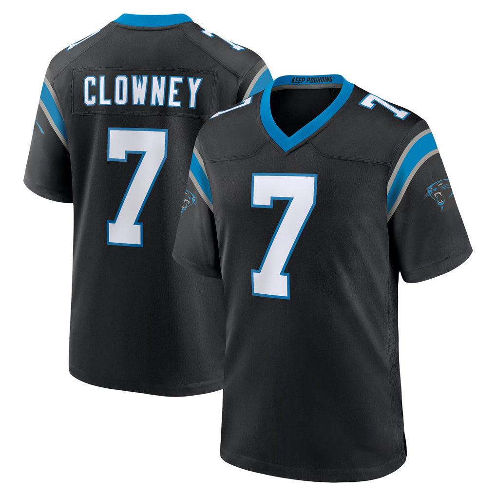 C.Panthers #7 Tre'von Moehrig Player Black Limited Home Game Ndoa Stitched Jerseys