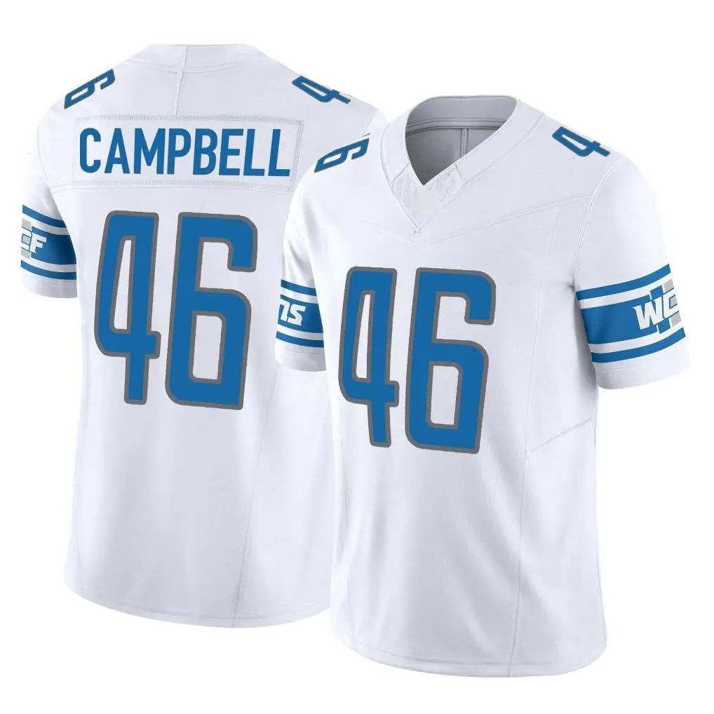 D.Lions #46 Jack Campbell Player White Vapor F.U.S.E. Limited Home Game Ndoa Stitched Jerseys